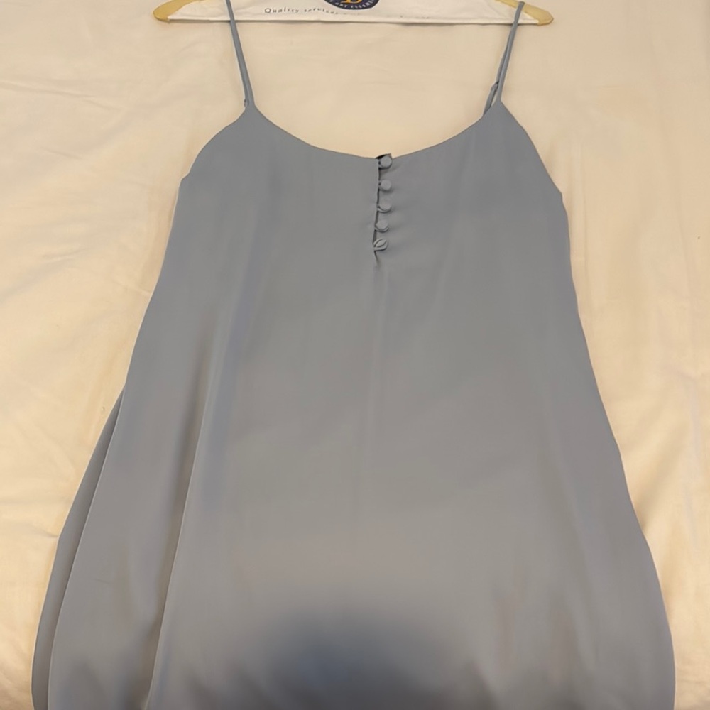 L'Academie Gray Buttoned Sleeveless Camisole